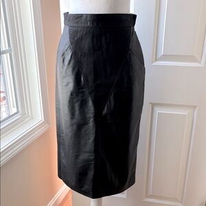 Winlit Leather Pencil Skirt Black Size 11/12